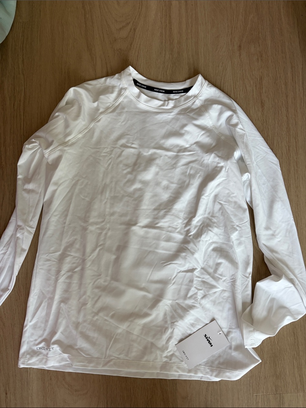 Nike Men's White Long-Sleeve Crew Performance Tee